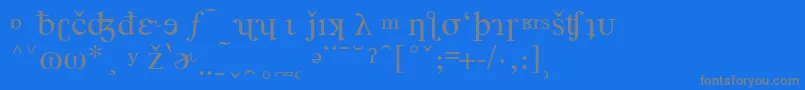 Weitere Informationen zur TimesPhoneticAlternate-Schriftart TimesPhoneticAlternate-Schriftart – Graue Schriften auf blauem Hintergrund