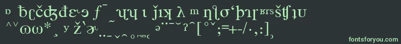 フォントTimesPhoneticAlternate – 黒い背景に緑の文字