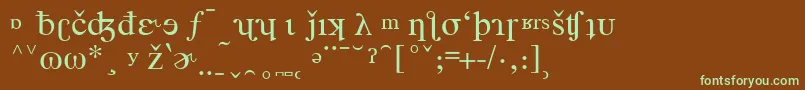 Шрифт TimesPhoneticAlternate – зелёные шрифты на коричневом фоне