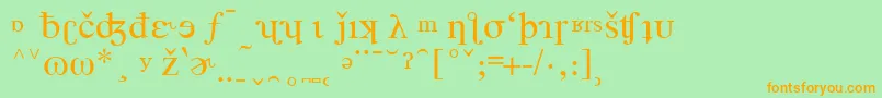 TimesPhoneticAlternate Font – Orange Fonts on Green Background