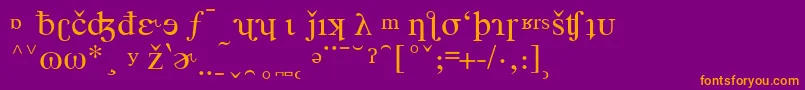 TimesPhoneticAlternate Font – Orange Fonts on Purple Background