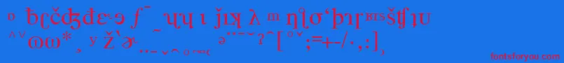 TimesPhoneticAlternate Font – Red Fonts on Blue Background