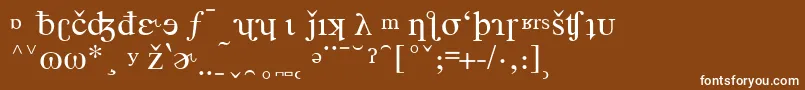 フォントTimesPhoneticAlternate – 茶色の背景に白い文字