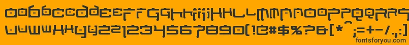 NipponTech Font – Black Fonts on Orange Background