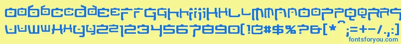 NipponTech Font – Blue Fonts on Yellow Background