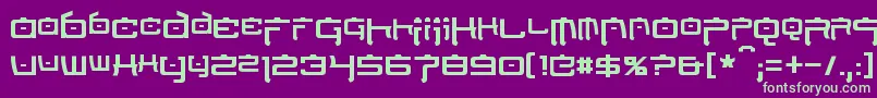 NipponTech Font – Green Fonts on Purple Background