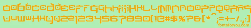 NipponTech Font – Orange Fonts on Green Background