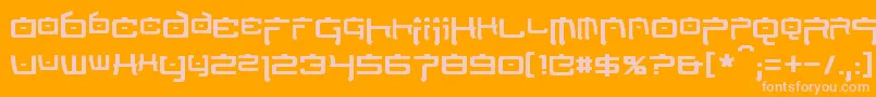 NipponTech Font – Pink Fonts on Orange Background