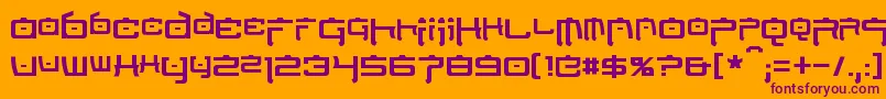 NipponTech Font – Purple Fonts on Orange Background