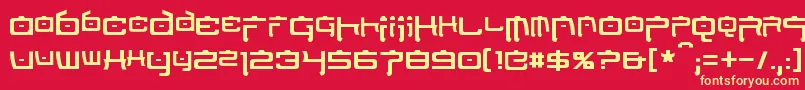 NipponTech Font – Yellow Fonts on Red Background