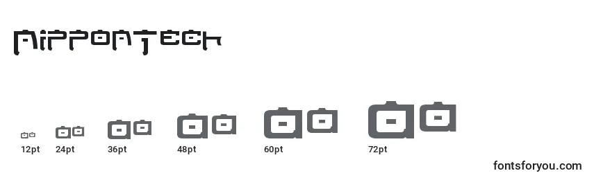 NipponTech (92976) Font Sizes