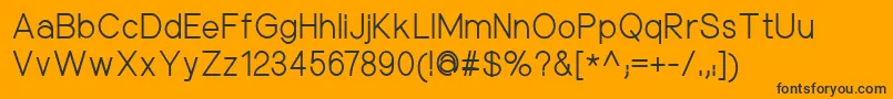 NuorderRegular Font – Black Fonts on Orange Background