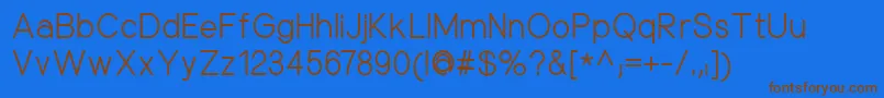 NuorderRegular Font – Brown Fonts on Blue Background