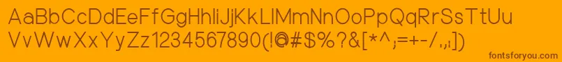 NuorderRegular Font – Brown Fonts on Orange Background