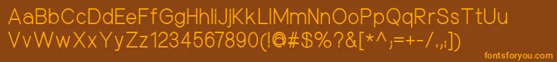 NuorderRegular Font – Orange Fonts on Brown Background