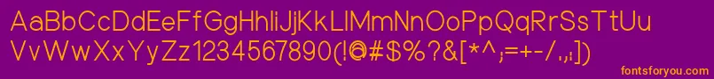 NuorderRegular Font – Orange Fonts on Purple Background