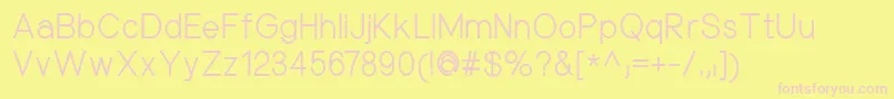 NuorderRegular Font – Pink Fonts on Yellow Background