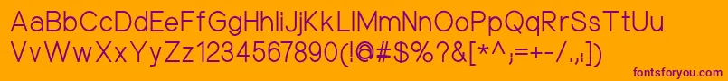 NuorderRegular Font – Purple Fonts on Orange Background