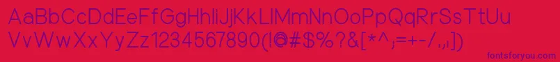 NuorderRegular Font – Purple Fonts on Red Background