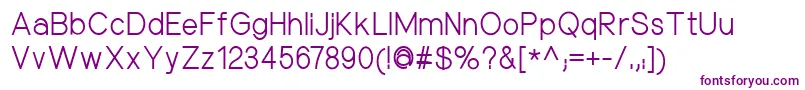 NuorderRegular Font – Purple Fonts on White Background