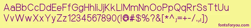 NuorderRegular Font – Purple Fonts on Yellow Background