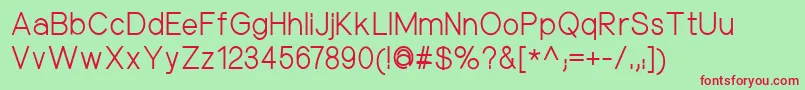 NuorderRegular Font – Red Fonts on Green Background