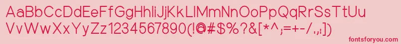 NuorderRegular Font – Red Fonts on Pink Background