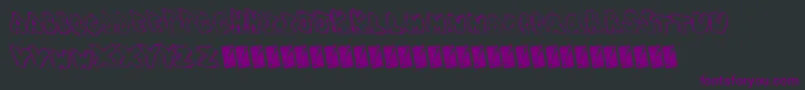 Czcionka Zapcontrol – fioletowe czcionki na czarnym tle