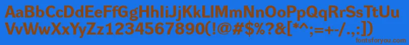 More about DynagroteskreBold Font DynagroteskreBold Font – Brown Fonts on Blue Background