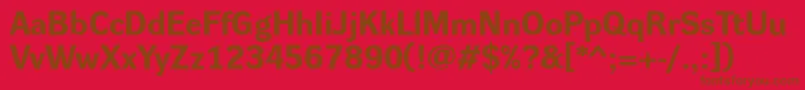 DynagroteskreBold Font – Brown Fonts on Red Background