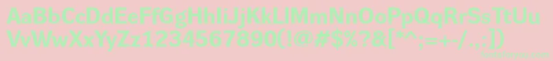 DynagroteskreBold Font – Green Fonts on Pink Background