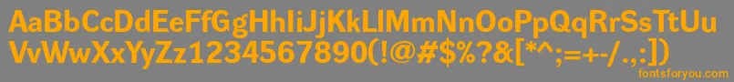 DynagroteskreBold Font – Orange Fonts on Gray Background