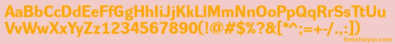 DynagroteskreBold Font – Orange Fonts on Pink Background