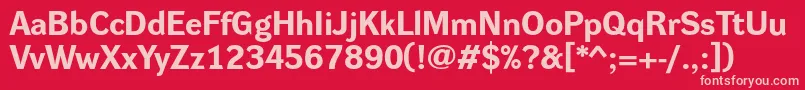 DynagroteskreBold Font – Pink Fonts on Red Background