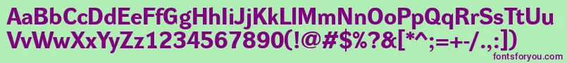 DynagroteskreBold Font – Purple Fonts on Green Background