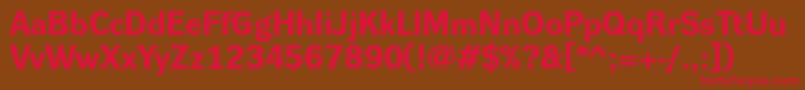 DynagroteskreBold Font – Red Fonts on Brown Background