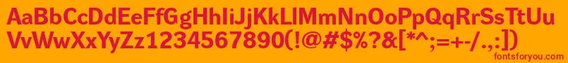 DynagroteskreBold Font – Red Fonts on Orange Background