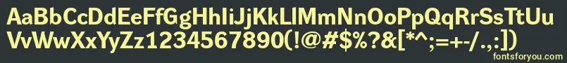 DynagroteskreBold Font – Yellow Fonts on Black Background