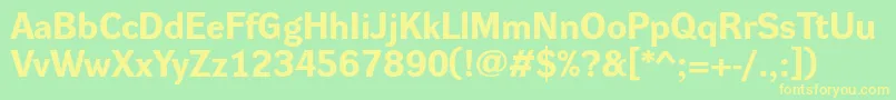 DynagroteskreBold Font – Yellow Fonts on Green Background