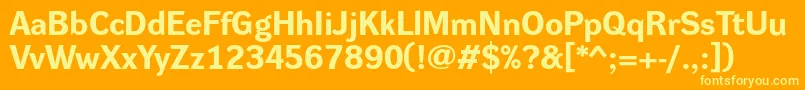 DynagroteskreBold Font – Yellow Fonts on Orange Background