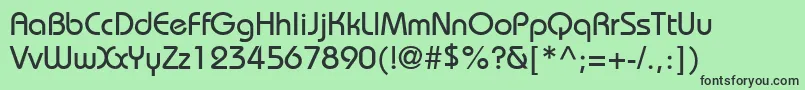 BiminiNormal Font – Black Fonts on Green Background