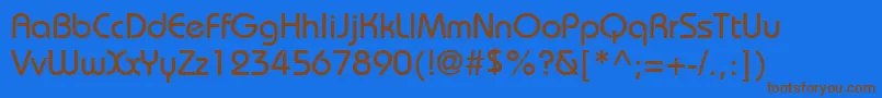 BiminiNormal Font – Brown Fonts on Blue Background