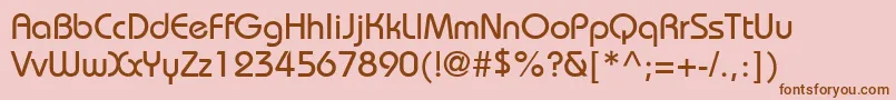 BiminiNormal Font – Brown Fonts on Pink Background