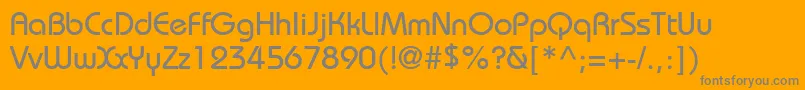 BiminiNormal Font – Gray Fonts on Orange Background