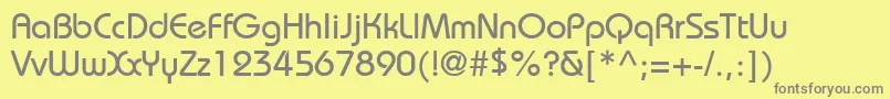 BiminiNormal Font – Gray Fonts on Yellow Background