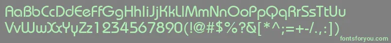 BiminiNormal Font – Green Fonts on Gray Background