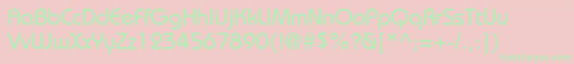 BiminiNormal Font – Green Fonts on Pink Background