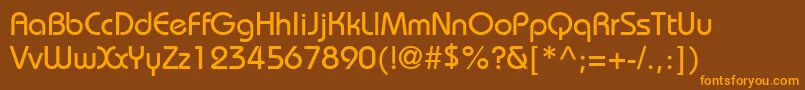 BiminiNormal Font – Orange Fonts on Brown Background
