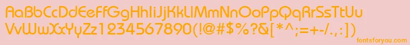 BiminiNormal Font – Orange Fonts on Pink Background