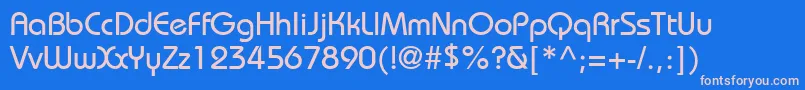 Шрифт BiminiNormal – розовые шрифты на синем фоне